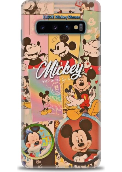 Samsung Galaxy S10 Kılıf Hd Baskılı - I Love Mickey