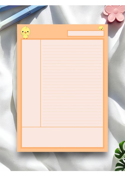 A4 Civciv Desenli Notepad - Not Defteri - Bloknot