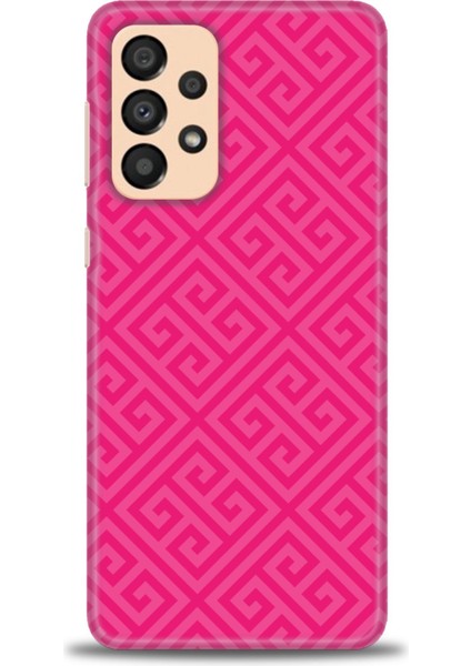 Samsung Galaxy A33 5g Kılıf Hd Baskılı - Pembe Mozaik