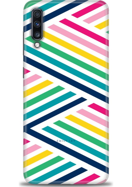 Samsung Galaxy A70 Kılıf Hd Baskılı - Renkli Çubuklar