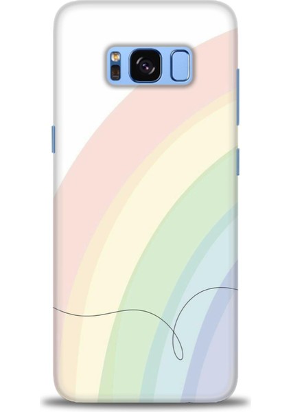 Samsung Galaxy S8 Kılıf Hd Baskılı - Soft Gökkuşağı