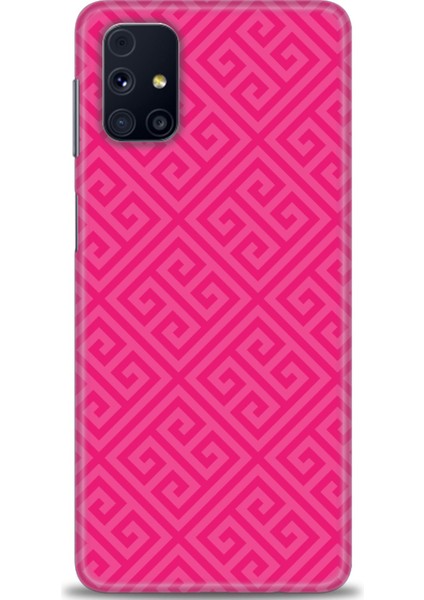 Samsung Galaxy M31S Kılıf Hd Baskılı - Pembe Mozaik