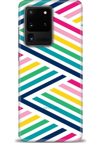 Samsung Galaxy S20 Ultra Kılıf Hd Baskılı - Renkli Çubuklar