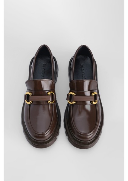 Kadın Loafer Yüksek Taban Tokalı Günlük Ayakkabı Kinles