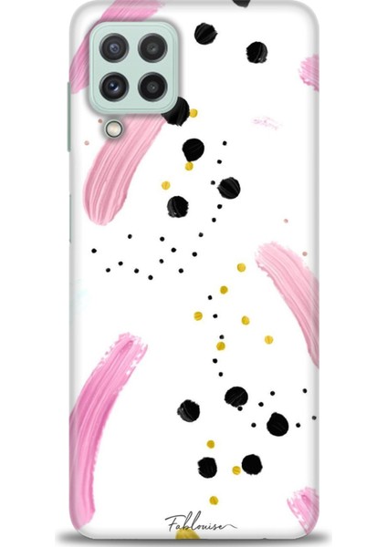 Samsung Galaxy A22 Kılıf Hd Baskılı - Pembe ve Benekler