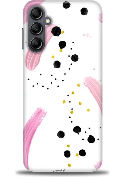 Samsung Galaxy A14 Kılıf Hd Baskılı - Pembe ve Benekler