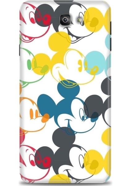 Samsung Galaxy J7 Prime Kılıf Hd Baskılı - Renkli Mickey Mouse