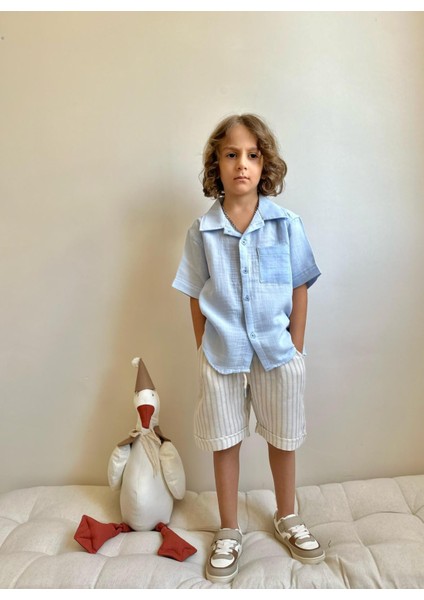 Yigit Butik Keten Kumaş Erkek Çocuk Alt Üst Takım