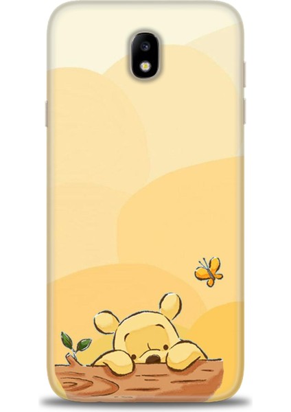 Samsung Galaxy J7 Pro / J730 Kılıf Hd Baskılı - Winnie ve Kelebek
