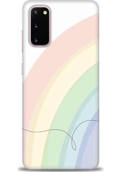 Samsung Galaxy S20 Kılıf Hd Baskılı - Soft Gökkuşağı