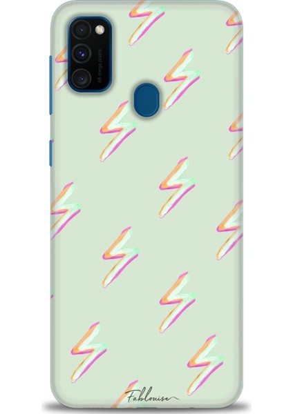 Samsung Galaxy M30S Kılıf Hd Baskılı - Şimşekler