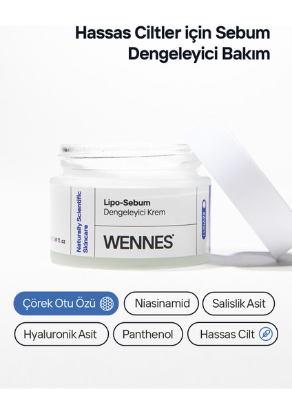 Lipo-Sebum Dengeleyici Krem | Akne Karşıtı,bha + B5 + Niasinamid + Salisilik Asit Çörek Otu LUNA22 fiyatları