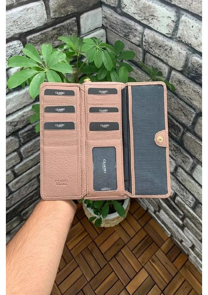 Hakiki Deri Pudra Kadın Cüzdanı (T903)