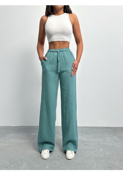 Kadın Müslin Palazzo Pantolon