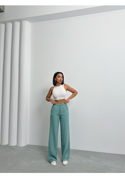 Kadın Müslin Palazzo Pantolon fiyatları