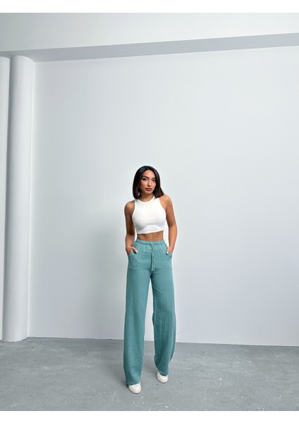 Kadın Müslin Palazzo Pantolon modelleri