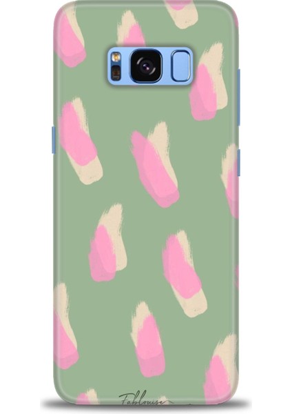 Samsung Galaxy S8 Plus Kılıf Hd Baskılı - Pembe Krem