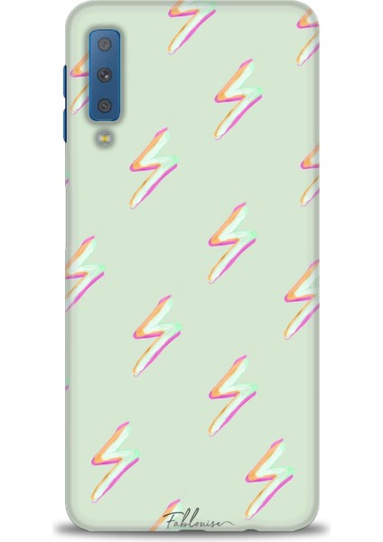 Samsung Galaxy A7 2018 Kılıf Hd Baskılı - Şimşekler