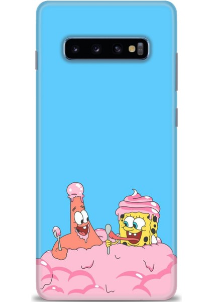 Samsung Galaxy S10 Plus Kılıf Hd Baskılı - Spongebob