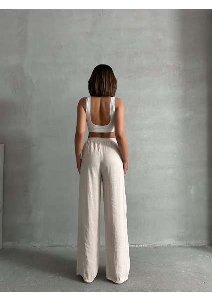 Kadın Soft Modal Içeren Beli Lastikli Palazzo Pantolon indirimleri