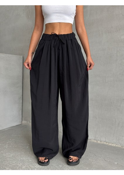 Kadın Modal Karışımlı Dökümlü Geniş Maxi Pantolon indirimleri