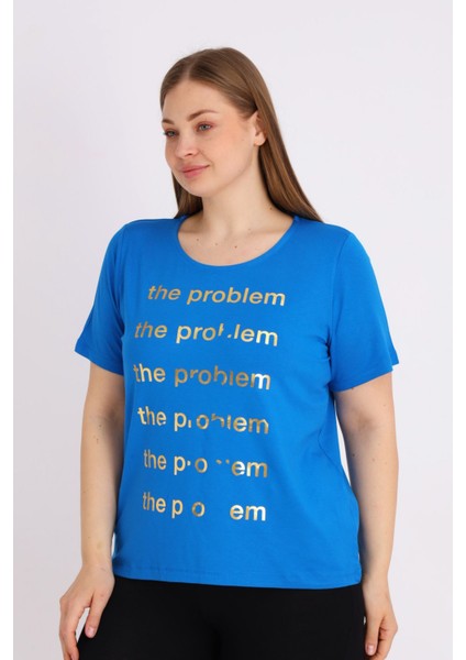 Kadın Büyük Beden Baskılı Kısa Kollu T-Shirt fiyatları