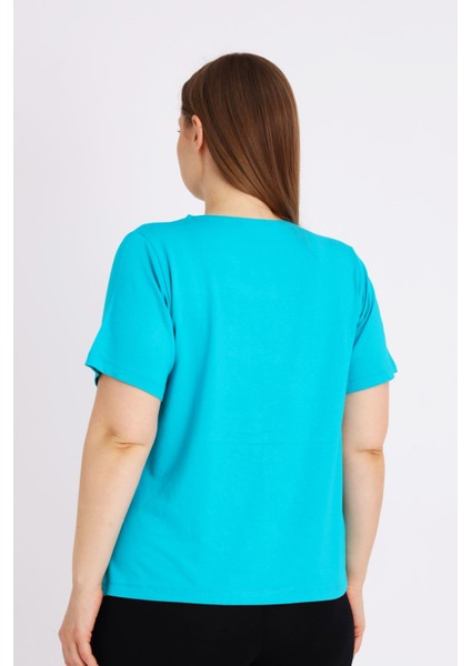 Kadın Büyük Beden Kısa Kollu Baskılı T-Shirt fırsatları