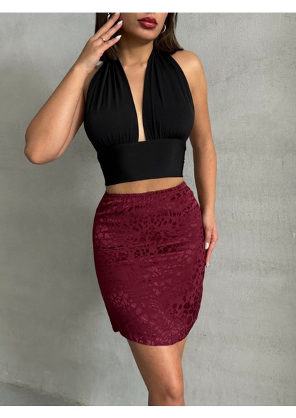 Kadın Desenli Saten Etek fiyatları