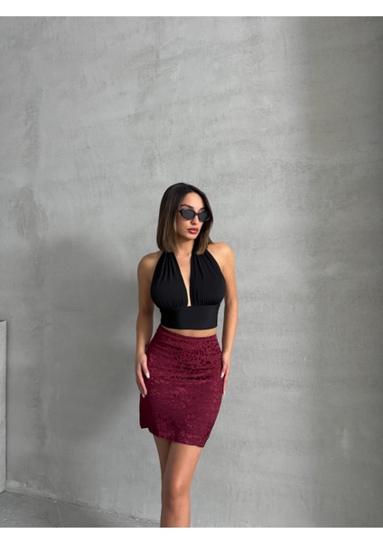 Kadın Desenli Saten Etek fırsatları