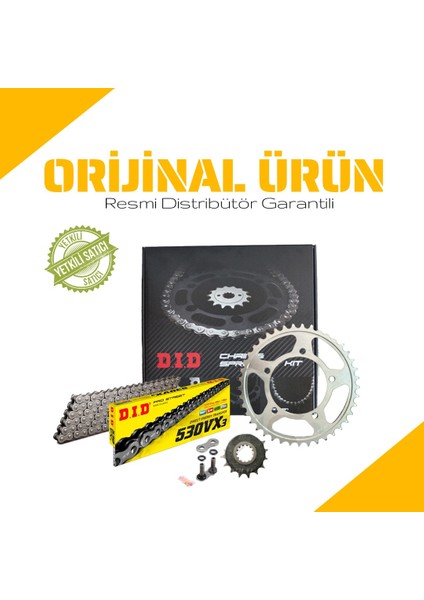 Dıd Yamaha Fz6 Fazer Zincir Dişli Seti (2004-2009) X-Ringli Zincir (Çelik Renk)