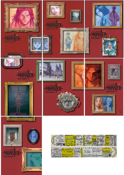 Monster 7 Cilt Manga Seti Naoki Urasawa + Mat. Öğreten Cetvel