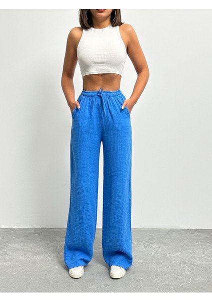 Kadın Müslin Palazzo Pantolon