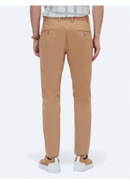 Deve Tüyü Dokuma Regular Fit Casual Pamuk Karışımlı Pantolon
