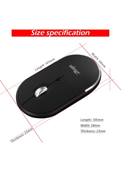 F11 Üç Modlu Kablosuz Mouse 2.4g Bt 3.0 Bt 5.0
