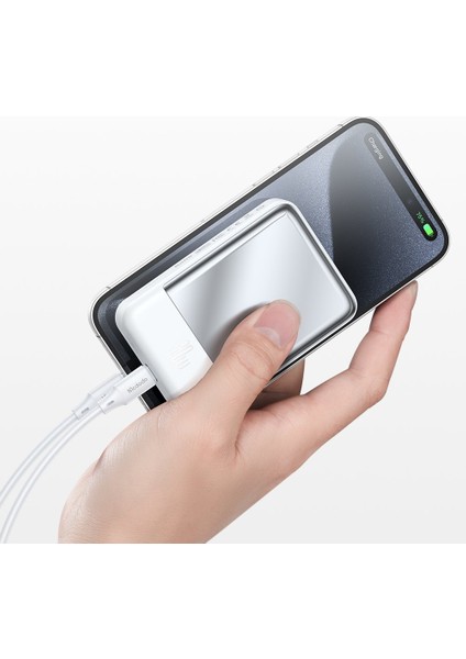 MC-5930 30W Manyetik Wireless 10000 Mah Powerbank - Beyaz