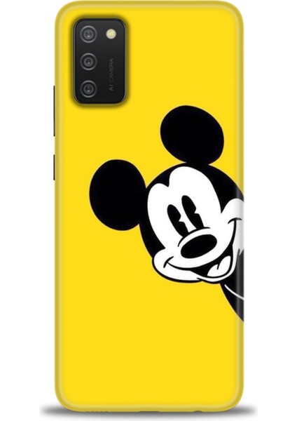 Samsung Galaxy A03S Kılıf Hd Baskılı - Sarı Mickey Mouse