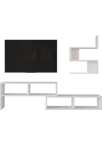 Robin Home Nexus Tv Ünitesi Tv Sehpası Raflı Beyaz modelleri