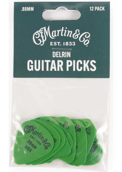 18A0155 Delrin Pena 0.88 mm Gitar Pena (12 Adet)