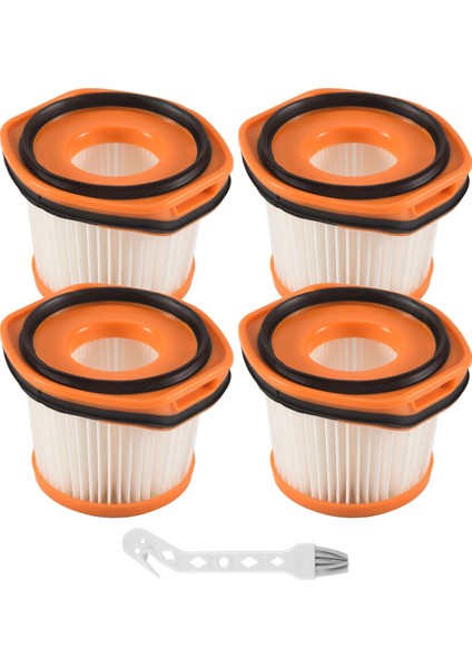 Shark Wandvac Sistemi Için 4 Paket Yedek Vakum Filtresi WV360 WS620 WS630 WS632 WS632BLBRN WS632GDBRN, Parça XFFWV360 (Yurt Dışından)
