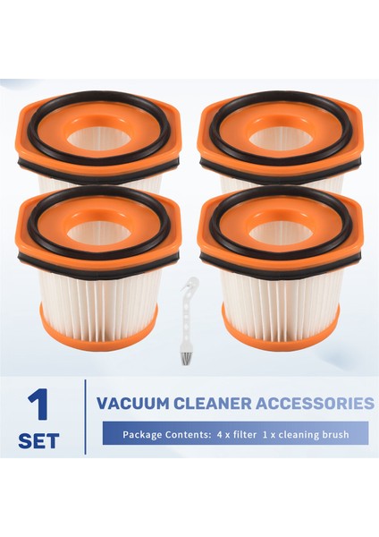 Shark Wandvac Sistemi Için 4 Paket Yedek Vakum Filtresi WV360 WS620 WS630 WS632 WS632BLBRN WS632GDBRN, Parça XFFWV360 (Yurt Dışından)