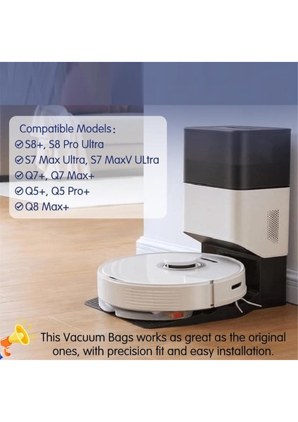 Roborock S8 Pro Ultra, S8+, S7 Max Ultra/maxv Ultra, Q5+, Q7+, Q5 Pro+, Q8 Max+ Için 16 Paket Tek Kullanımlık 2,5 L Vakum Poşeti (Yurt Dışından) fiyatları