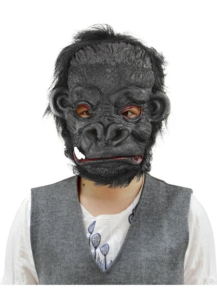 Goril Maskesi Maymun Maskesi Et Maskesi Orangutan Siyah Saçlı 4 No