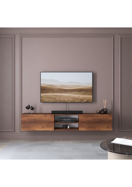 Vera 2 Kapaklı 180 cm Duvara Monte Tv Ünitesi - Barok modelleri