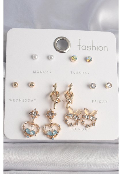 Pirinç Gümüş Renk Sallantı Zirkon Taşlı Fatma Ana El Figür Kadın Küpe Seti fiyatları