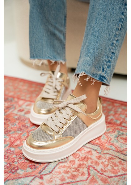 Osi Gold Taşlı Kadın Spor Ayakkabı