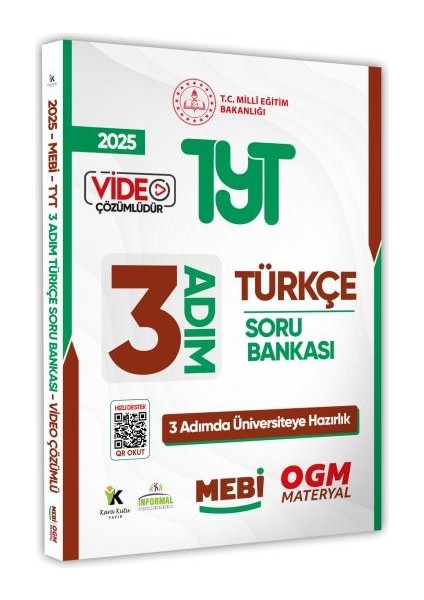 2025 Tyt Mebi-Ogm 3 Adım Türkçe Soru Bankası Renkli A4 Boyut Video Çözüm (Karakutu Katkılarıyla) fiyatları