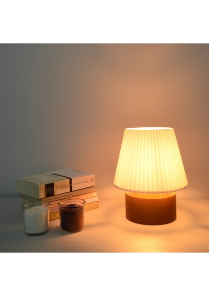 Aurora Abajur - Granit Başlıklı | Minimalist - Şık | Masa - Gece Lambası