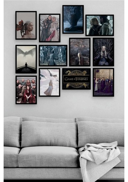 Game Of Thrones 12 Parça Ahşap Mdf Tablo ZLLTB424