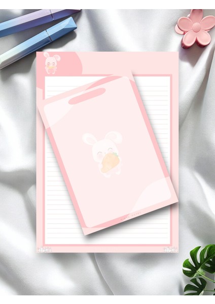 Tavşan Desenli 2'li Set (A4-A5) Notepad - Not Defteri - Bloknot