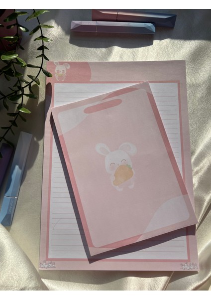 Tavşan Desenli 2'li Set (A4-A5) Notepad - Not Defteri - Bloknot